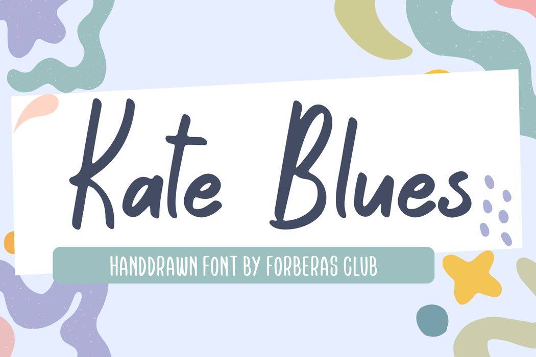 Kate Blues Font sample