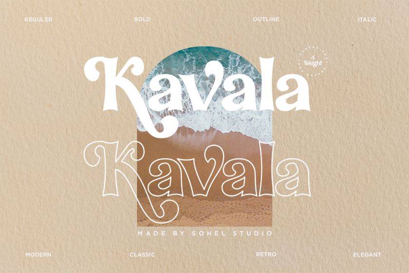 Kavala Font sample