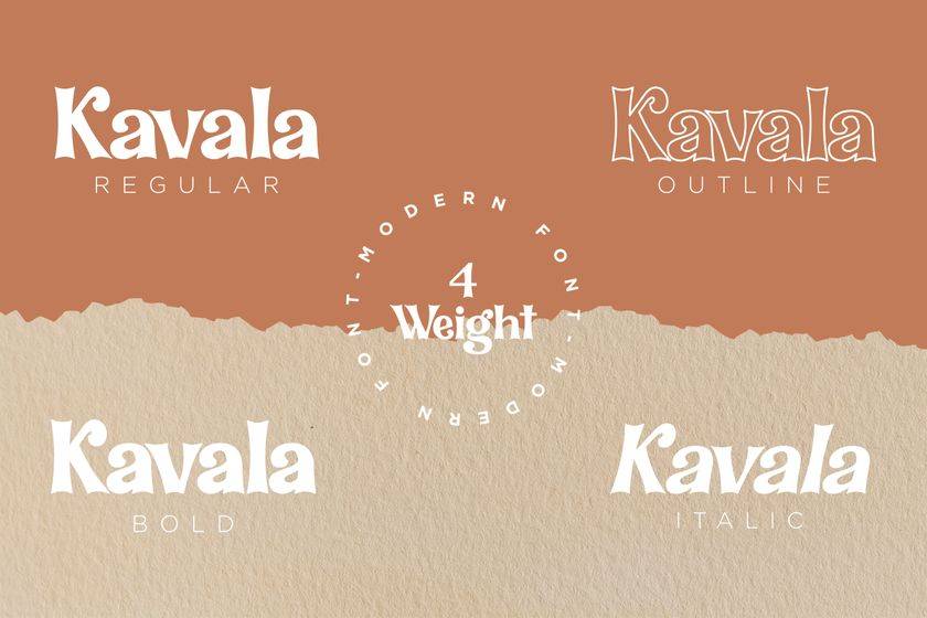 Kavala Font sample