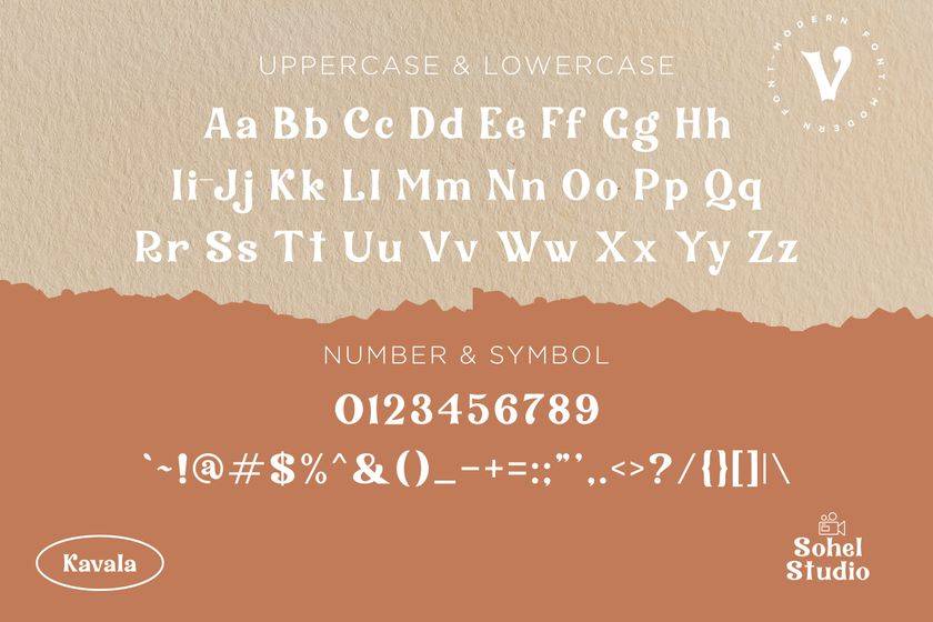 Kavala Font sample