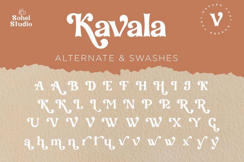 Kavala Font sample