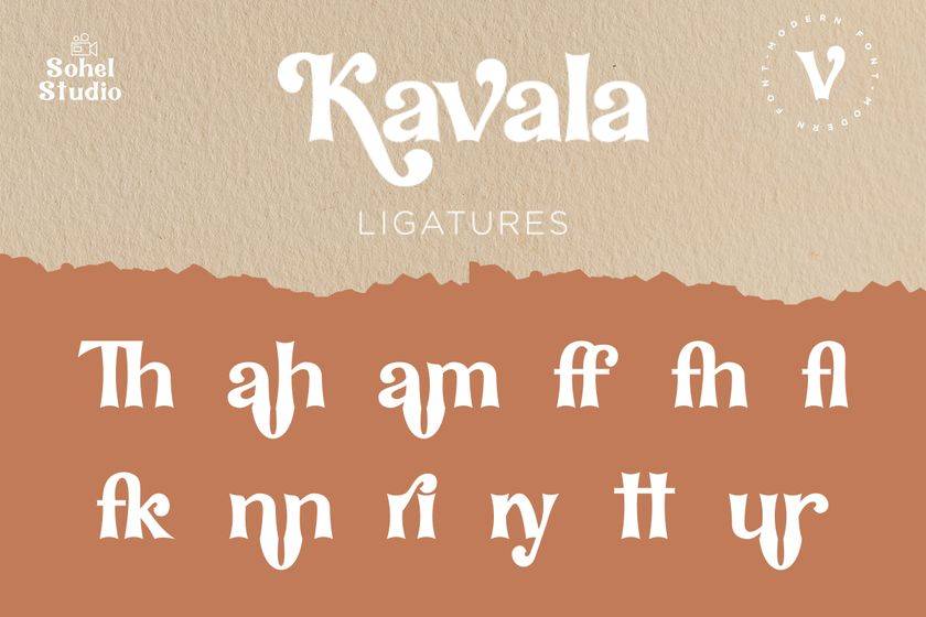Kavala Font sample