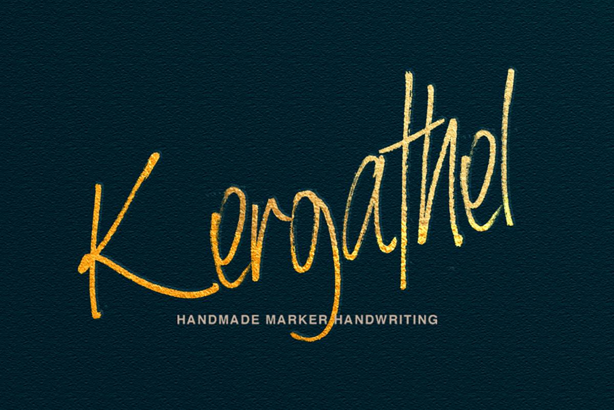 Kergathel Font sample