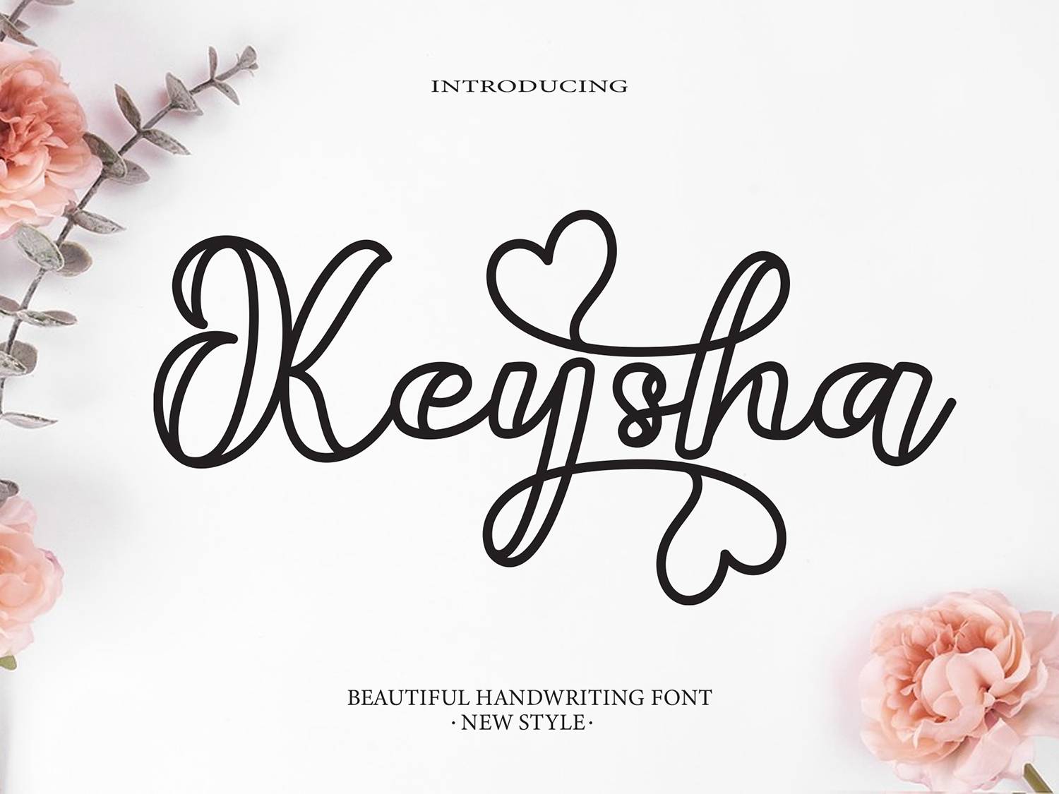 Keysha Font sample