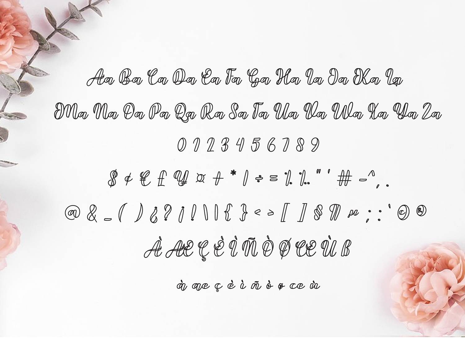 Keysha Font sample