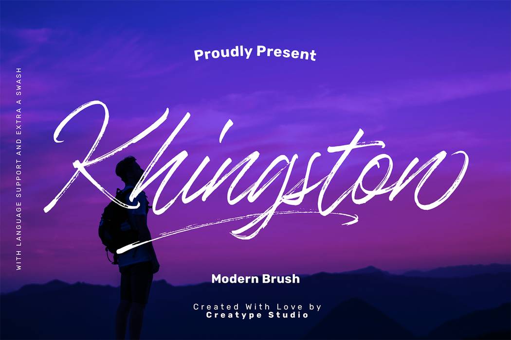 Khingston Font sample