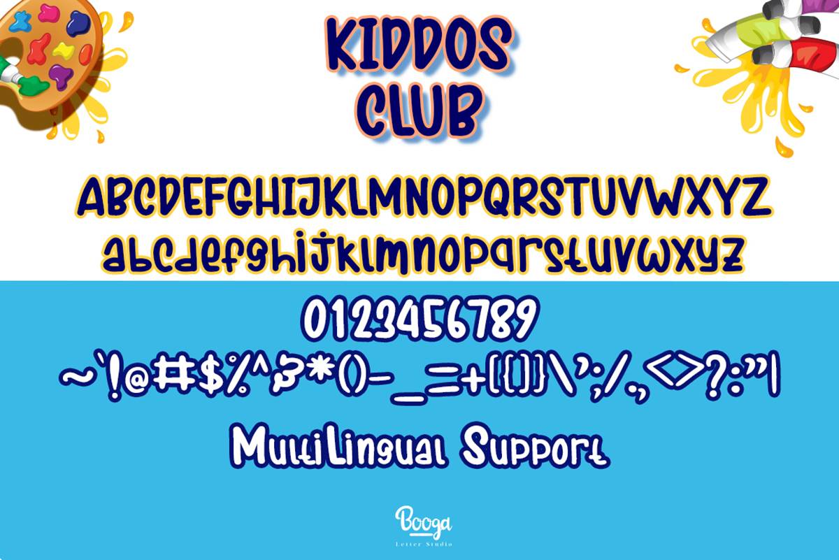 Kiddos Club Font sample