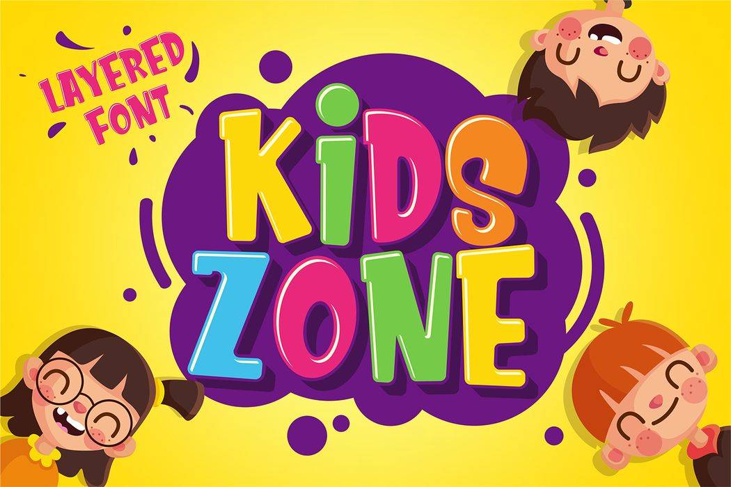 Kids Zone Font sample