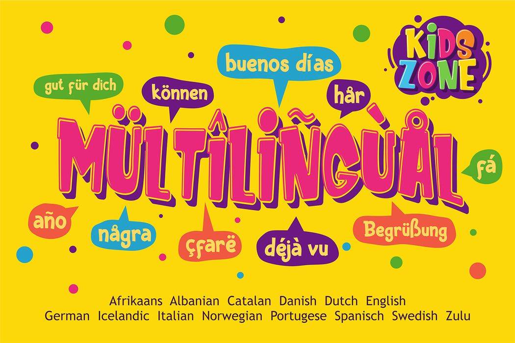 Kids Zone Font sample