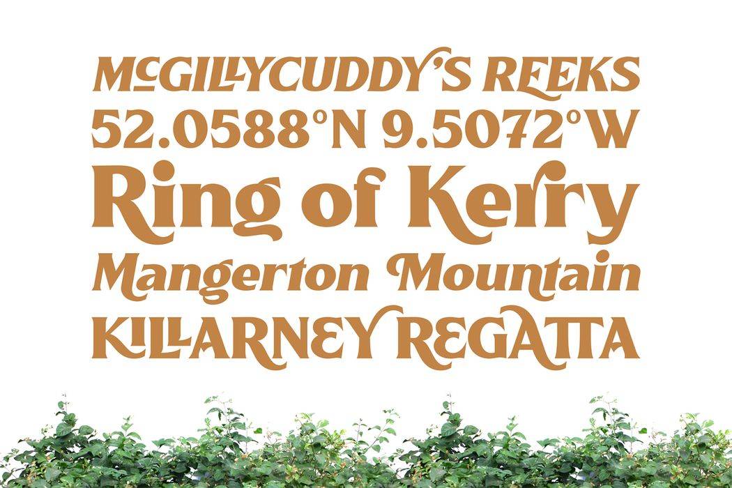 Killarney Font sample