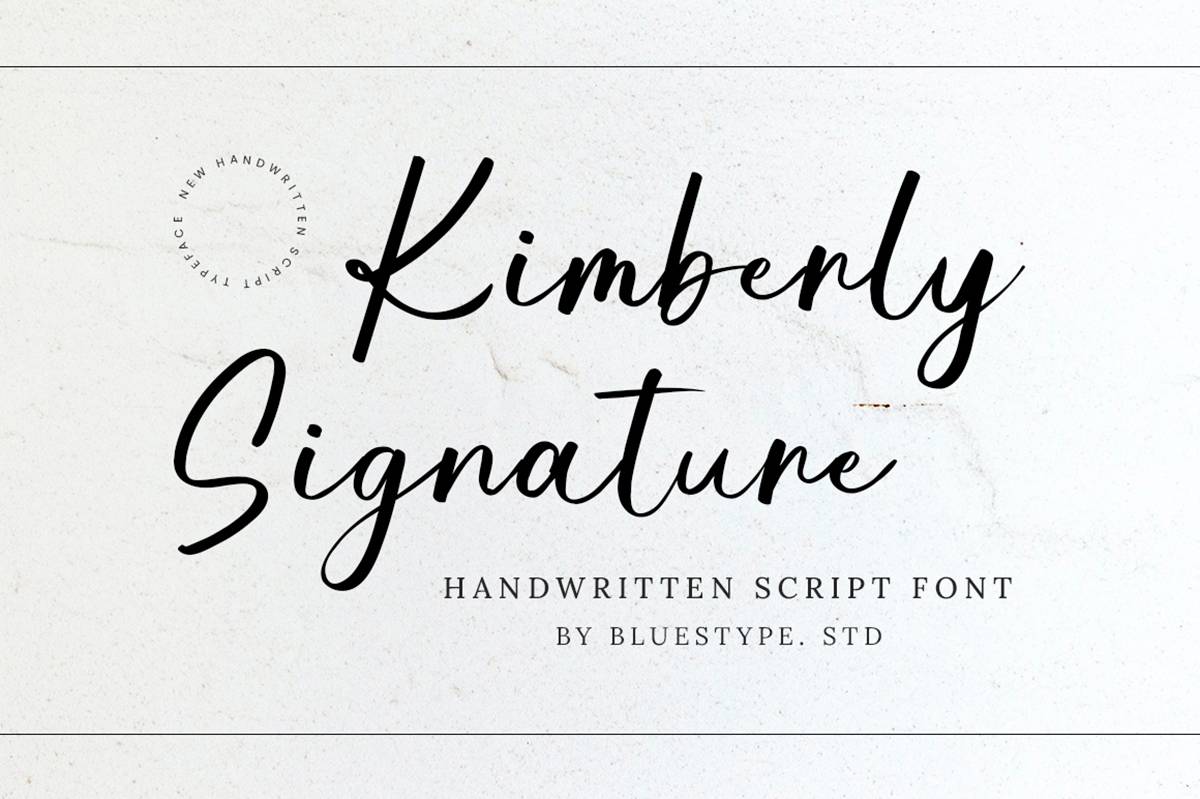 Kimberly Signature Font sample