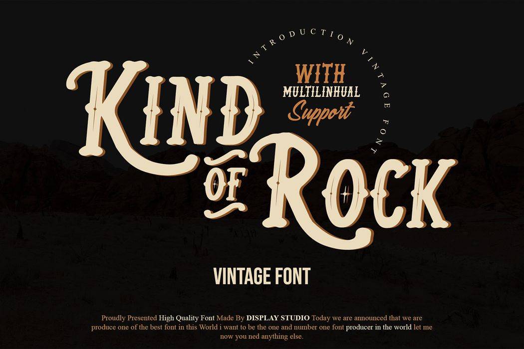 Kind of Rock Font sample