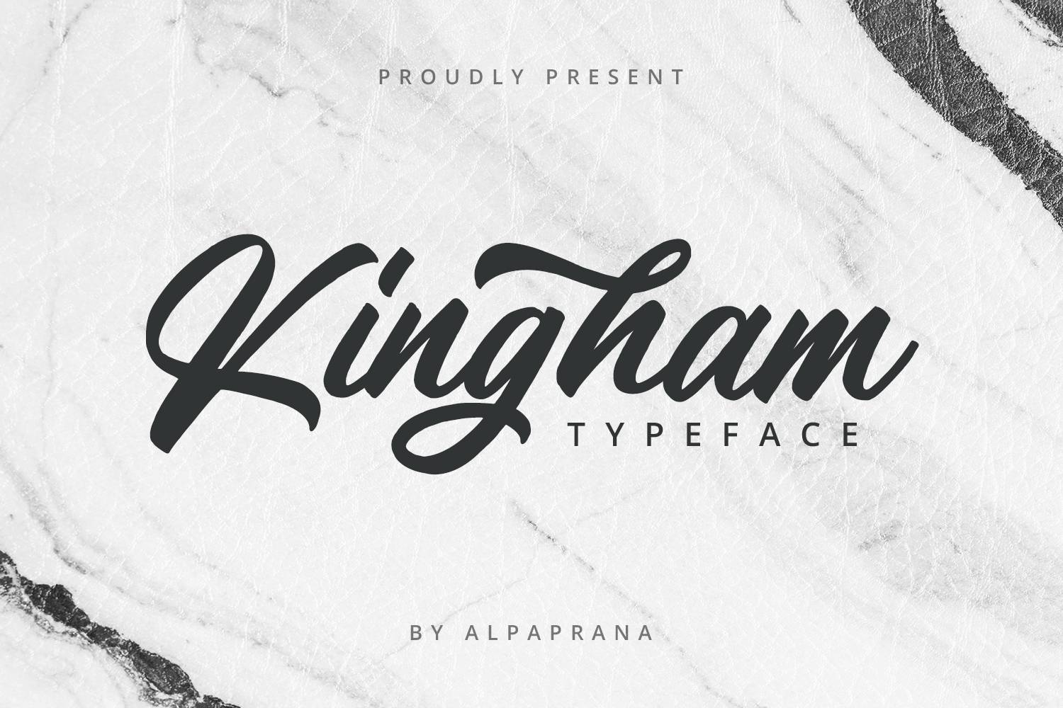 Kingham Font sample