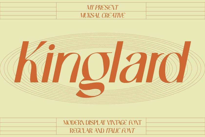 Kinglard Font sample