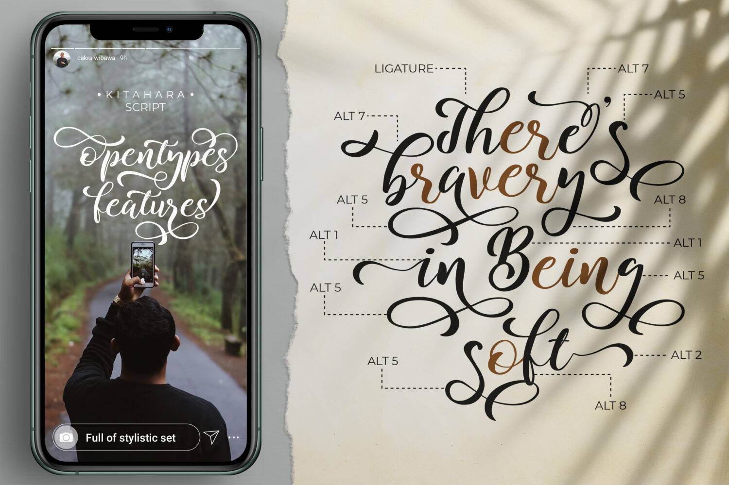 Kitahara Script Font sample