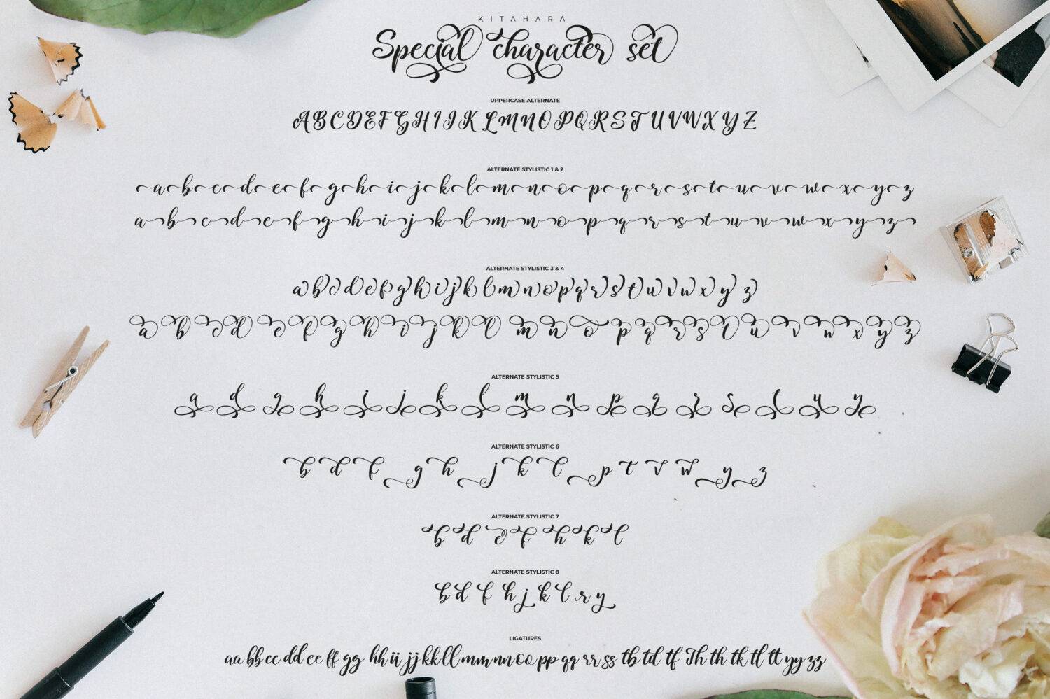 Kitahara Script Font sample