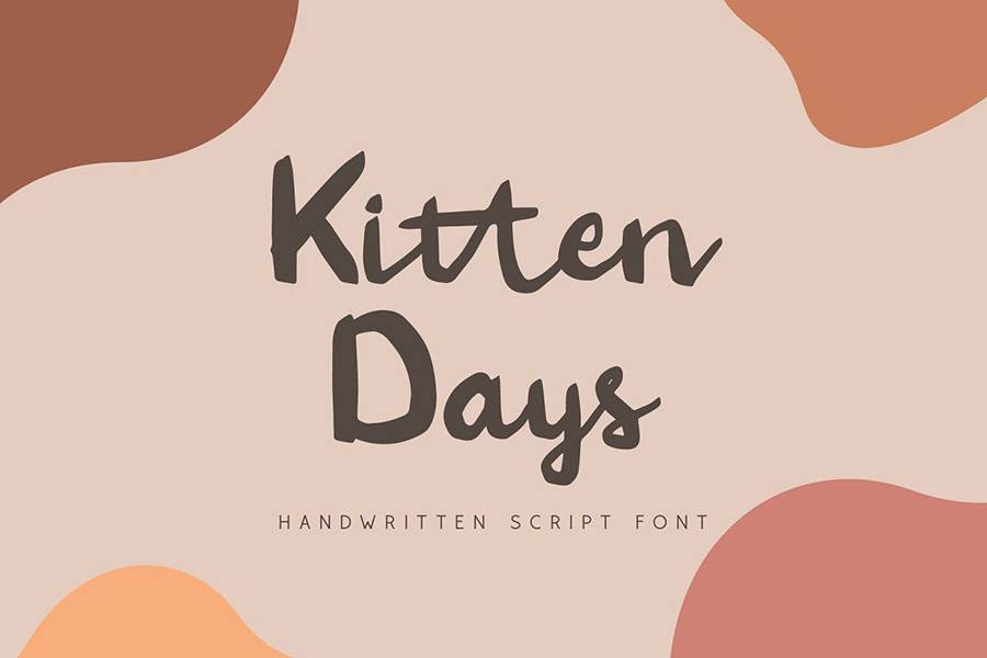 Kitten Days Handwriting Font sample