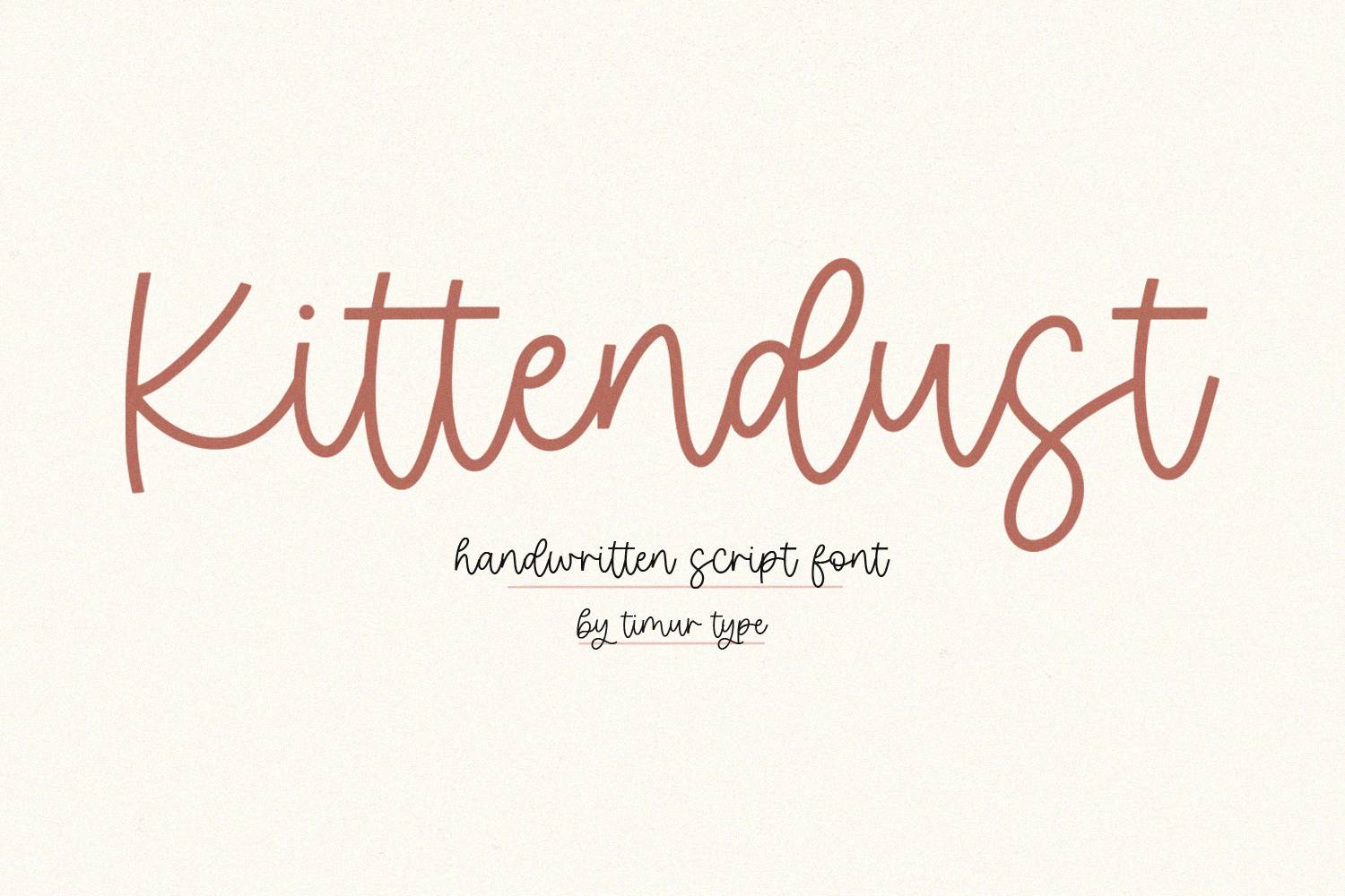 Kittendust Font sample