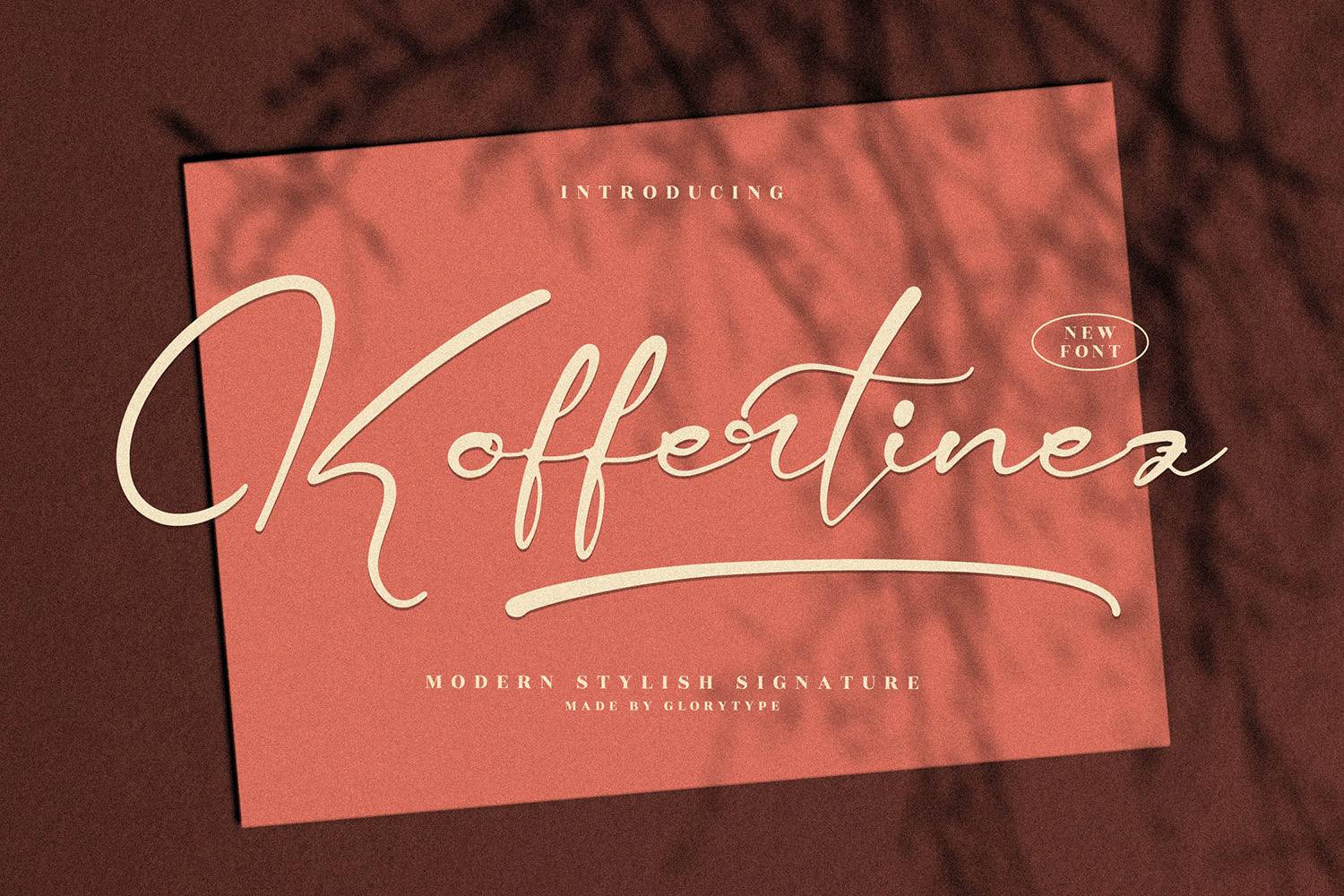 Koffertinez Font sample