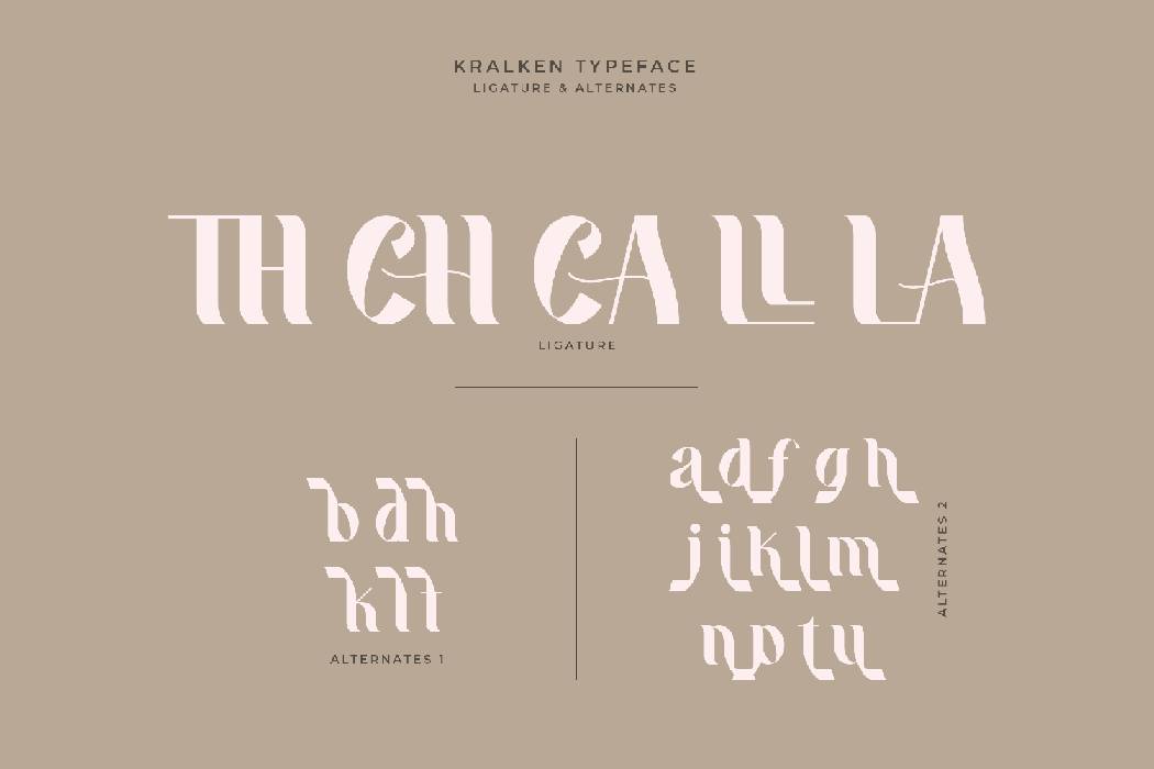 Kralken Font sample