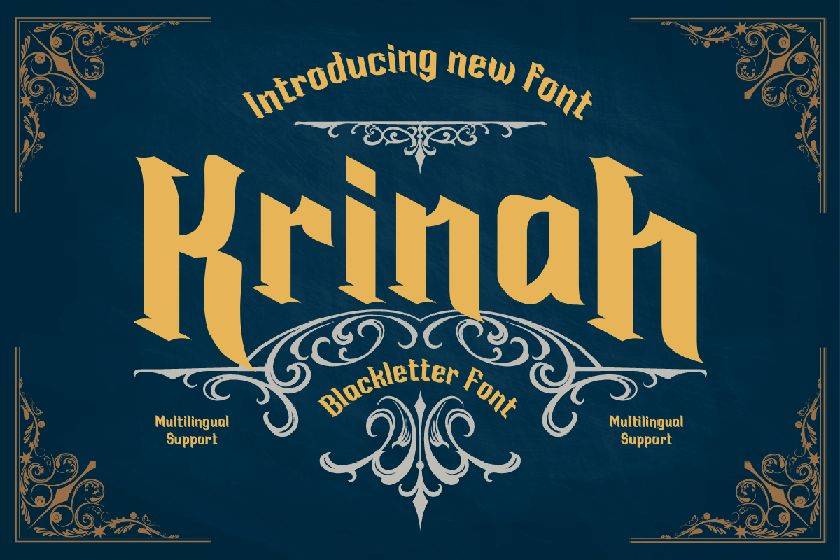 Krinah Font sample