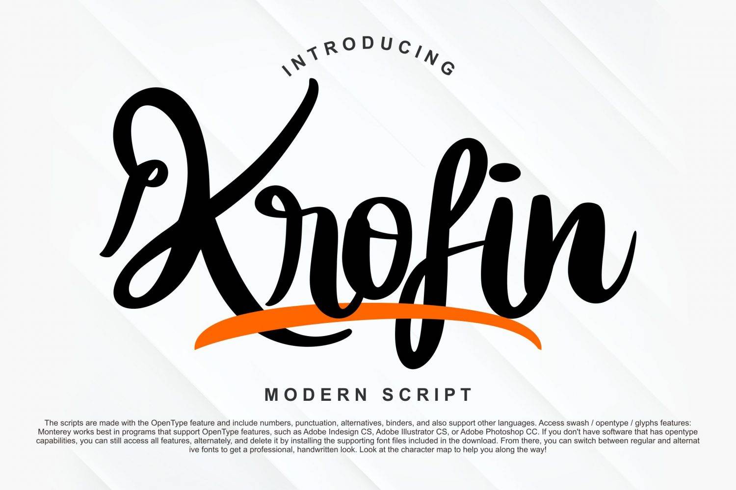 Krofin Font sample