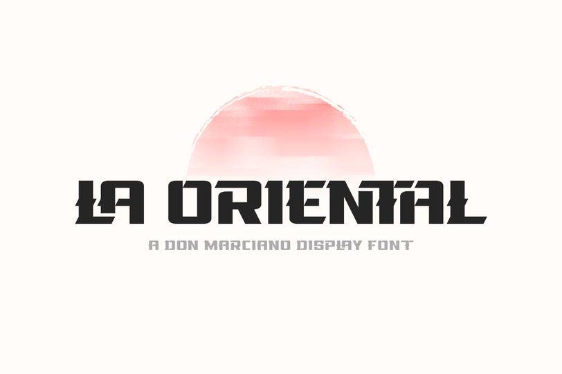 La Oriental Display Font sample