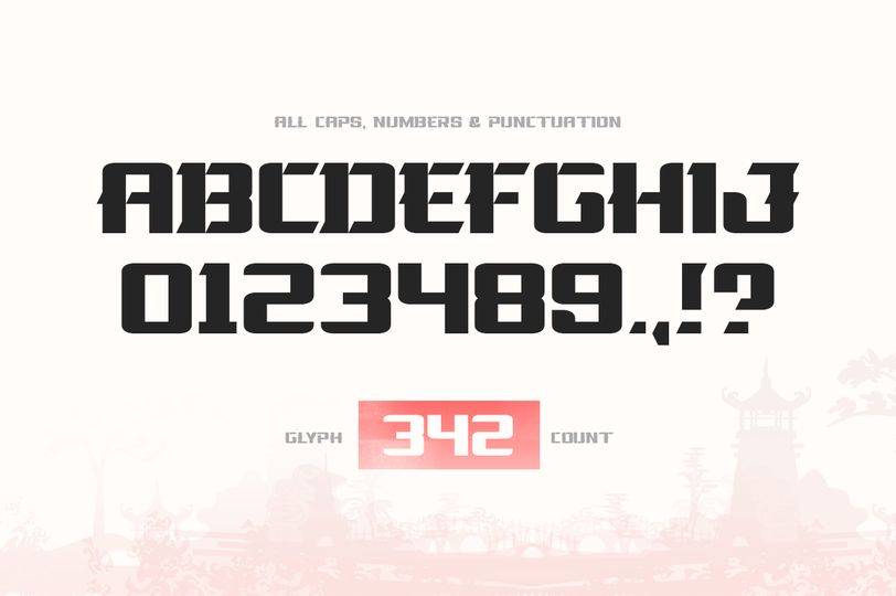 La Oriental Display Font sample