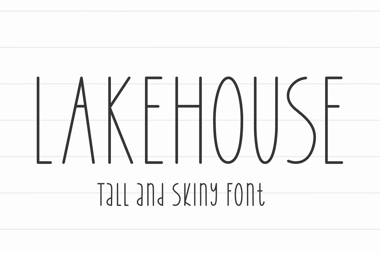 Lakehouse Font sample