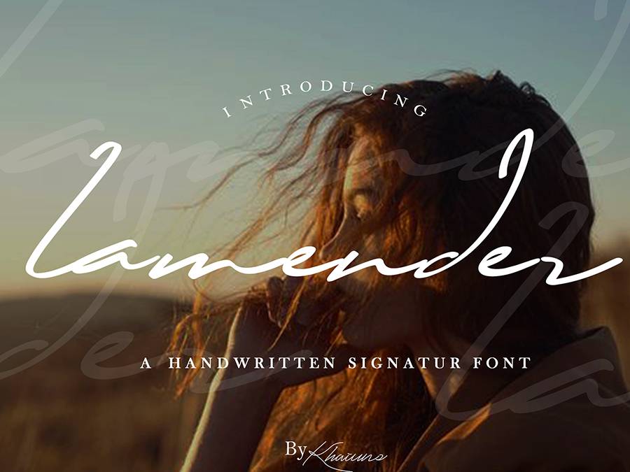 Lamender Handwritten Script sample