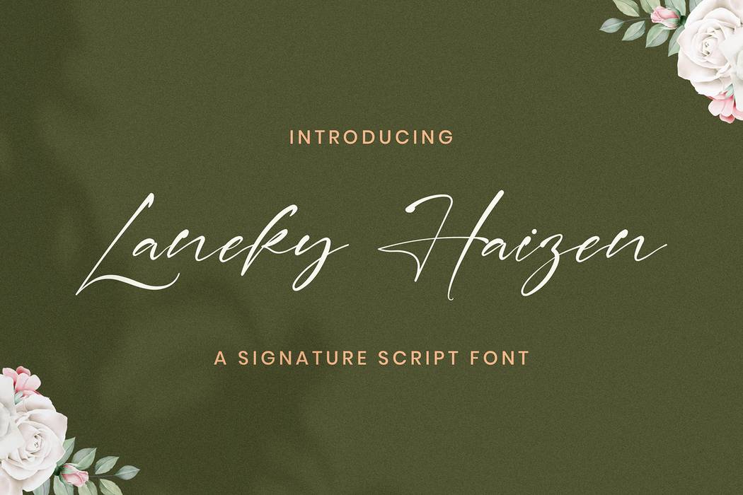 Laneky Haizen Font sample