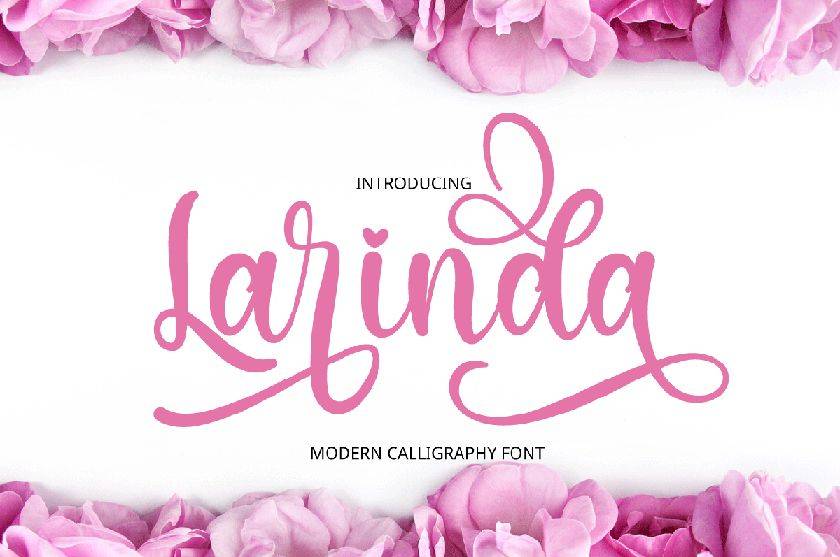Larinda Font sample