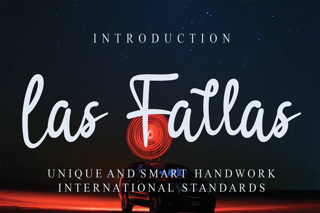 Las Fallas Font sample