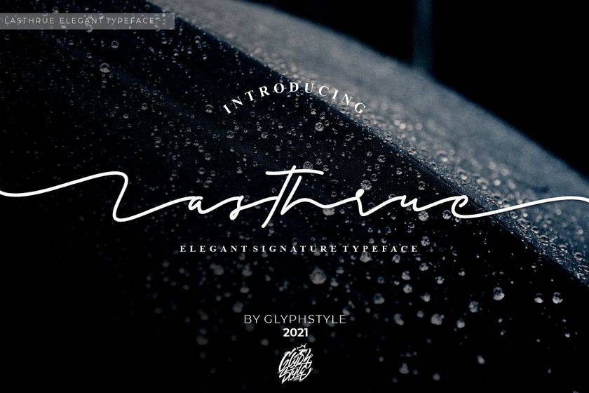 Lasthrue Font sample