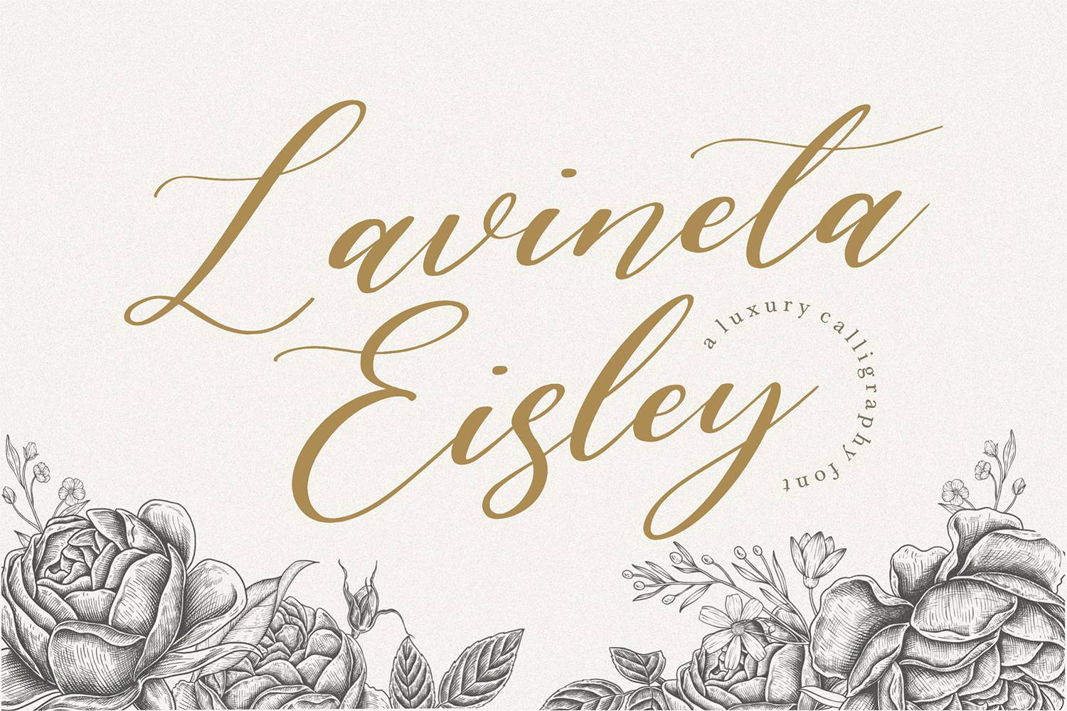 Lavineta Eisley Luxury Calligraphy Font sample
