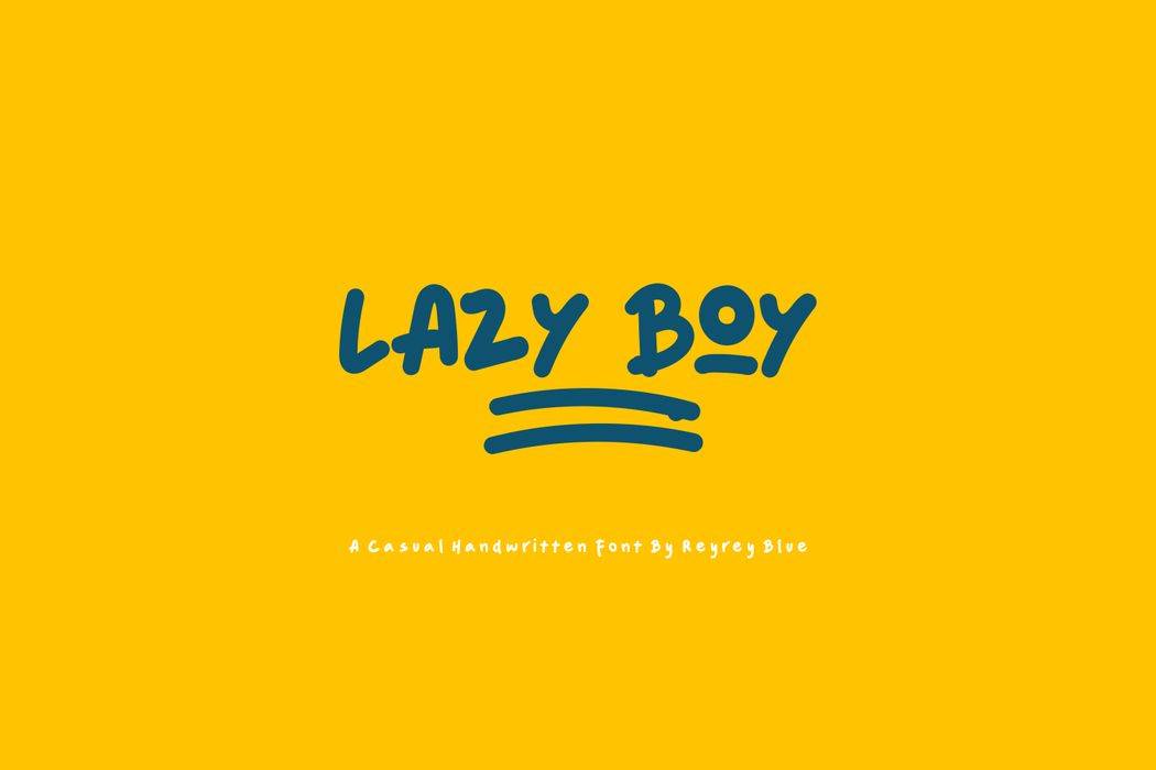 Lazy Boy Font sample