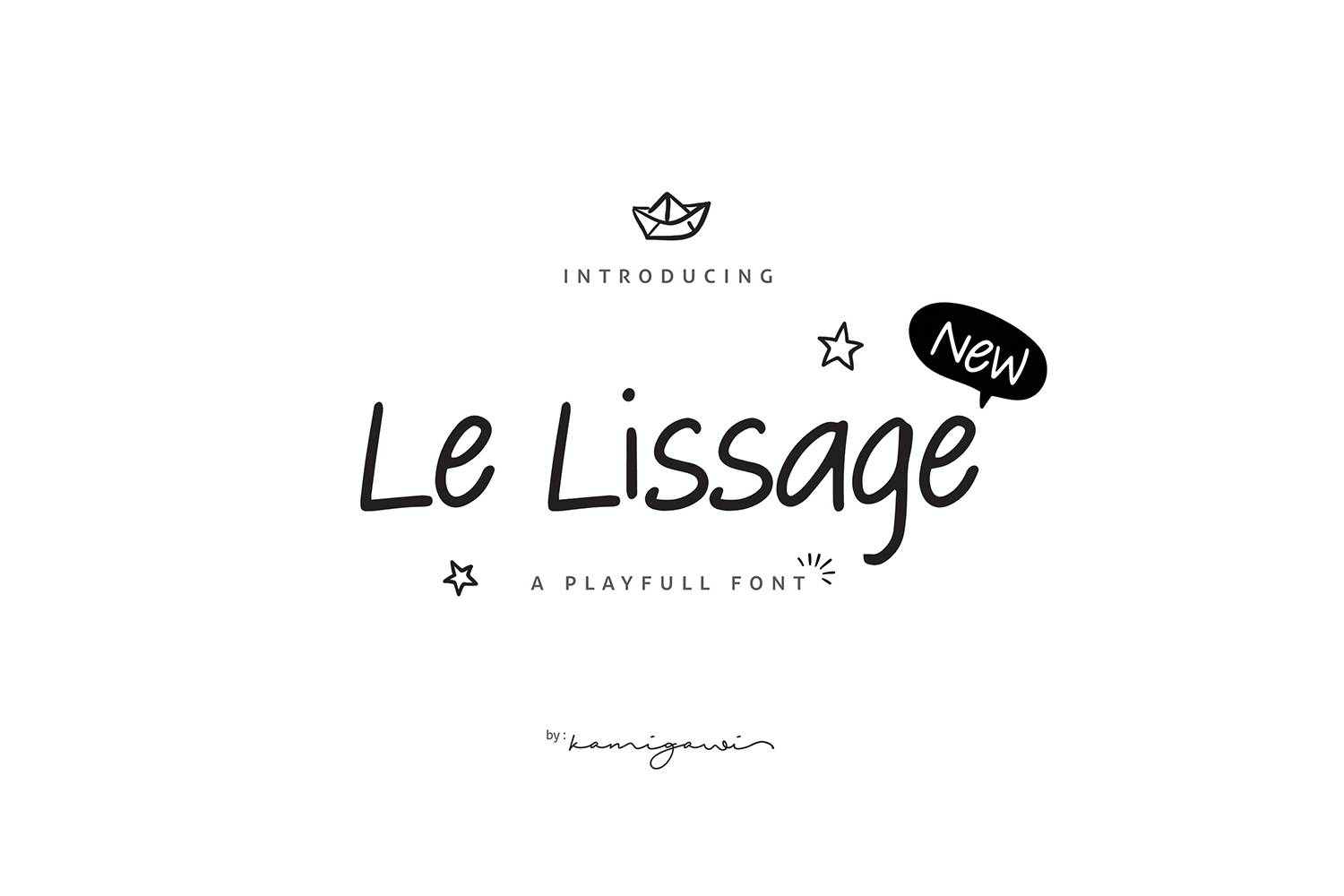 Le Lissage Font sample