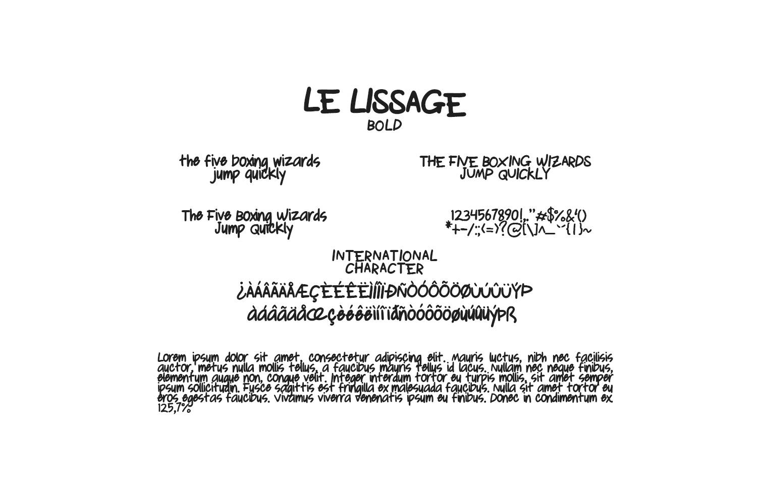 Le Lissage Font sample