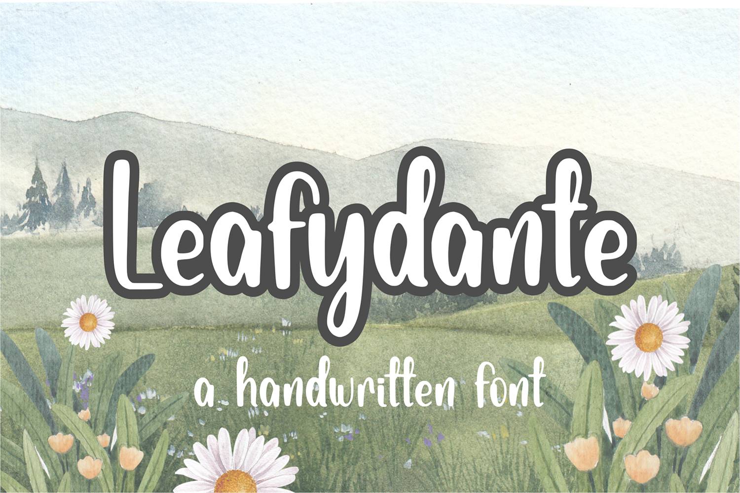 Leafydante Font sample