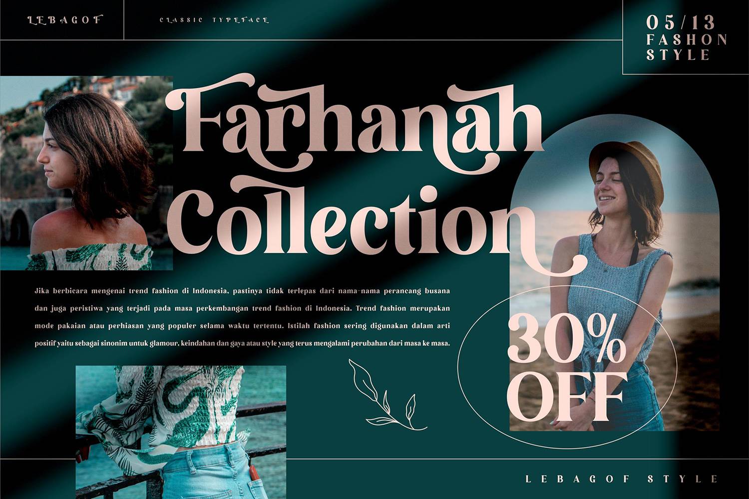 Lebagof Font sample