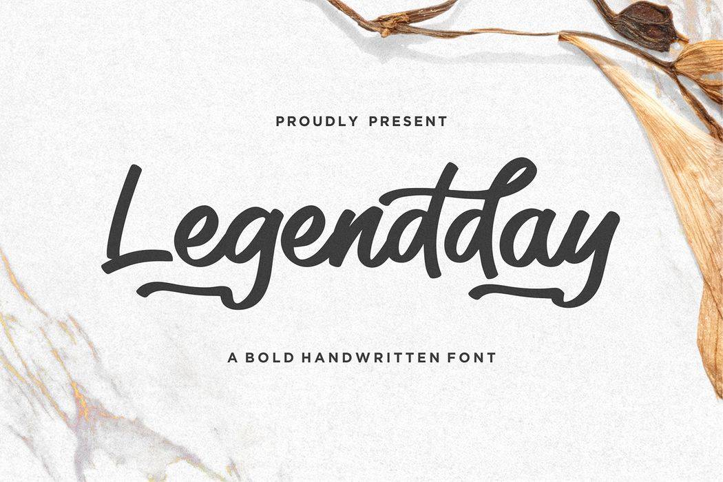 Legendday Font sample