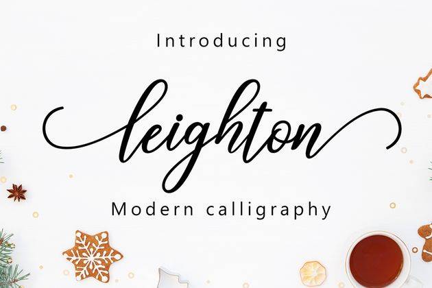 Leighton Handlettering Font sample