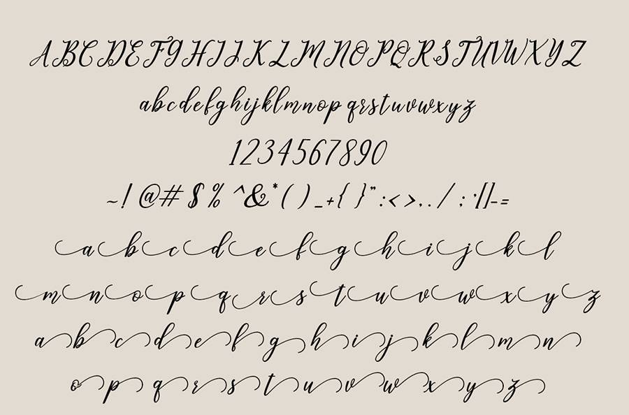 Leighton Handlettering Font sample