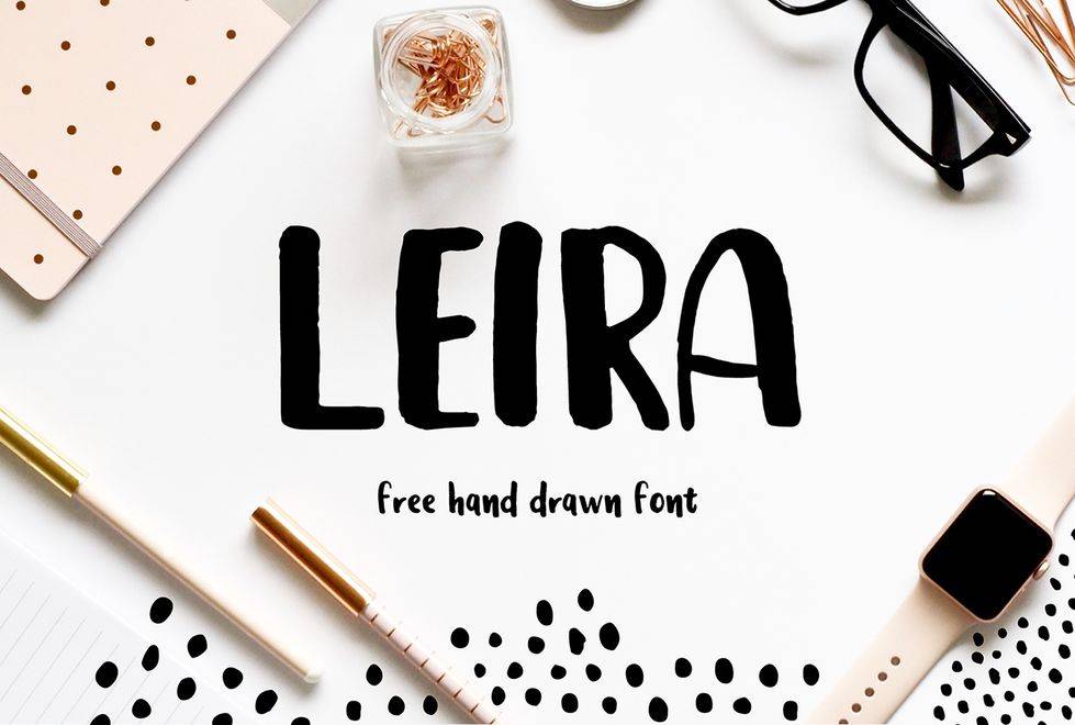 Leira Handdrawn Brush Font sample