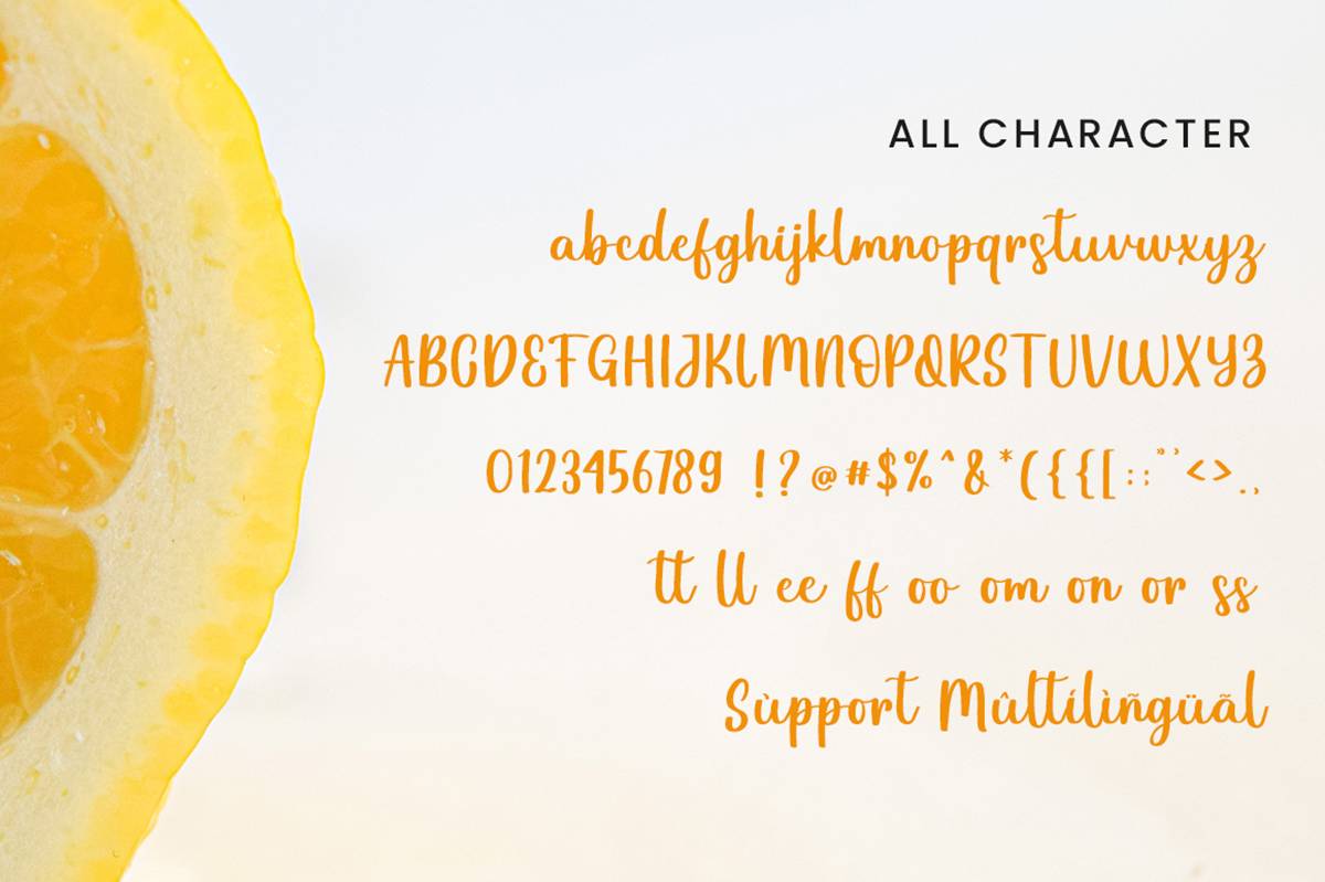 Lemon Delight Font sample