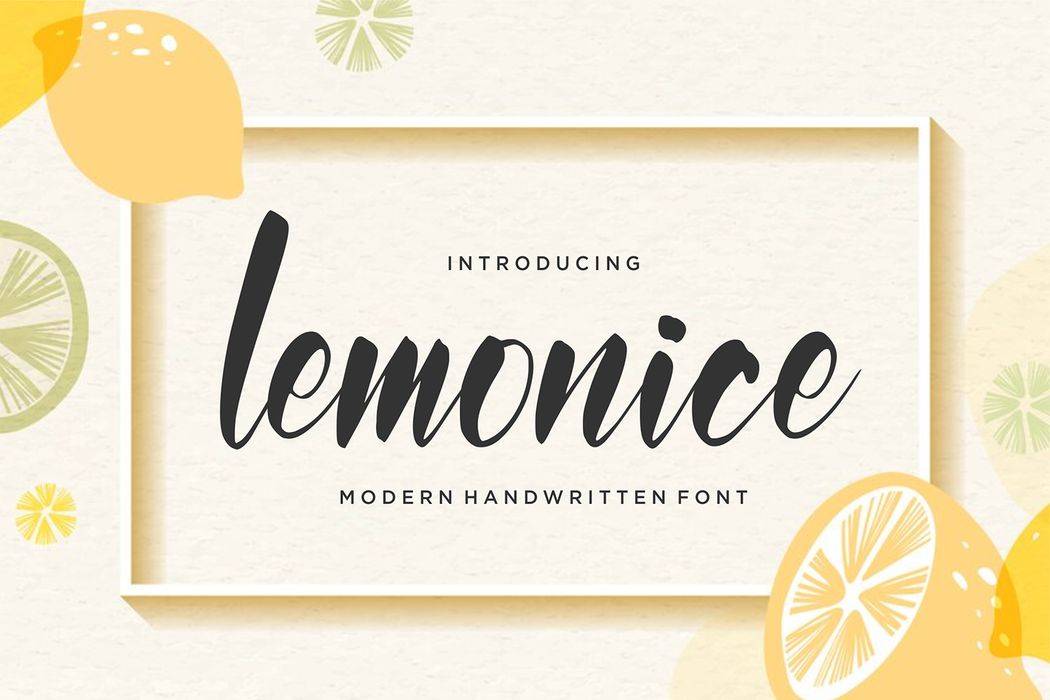 Lemonice Font sample