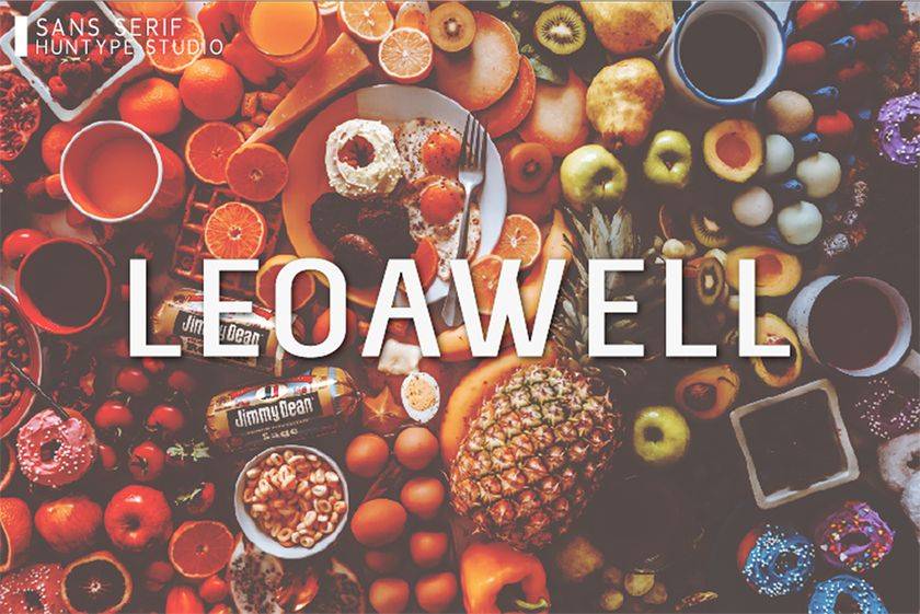 Leoawell Font sample