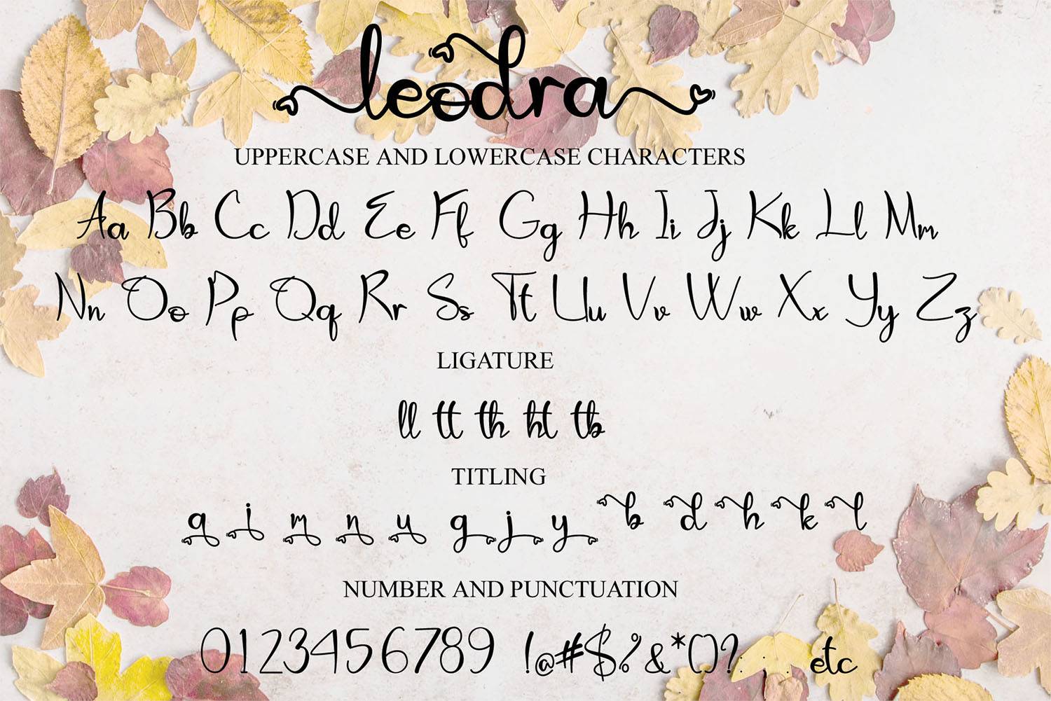 Leodra Font sample