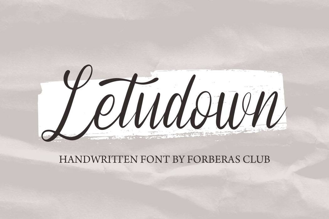 Letudown Font sample