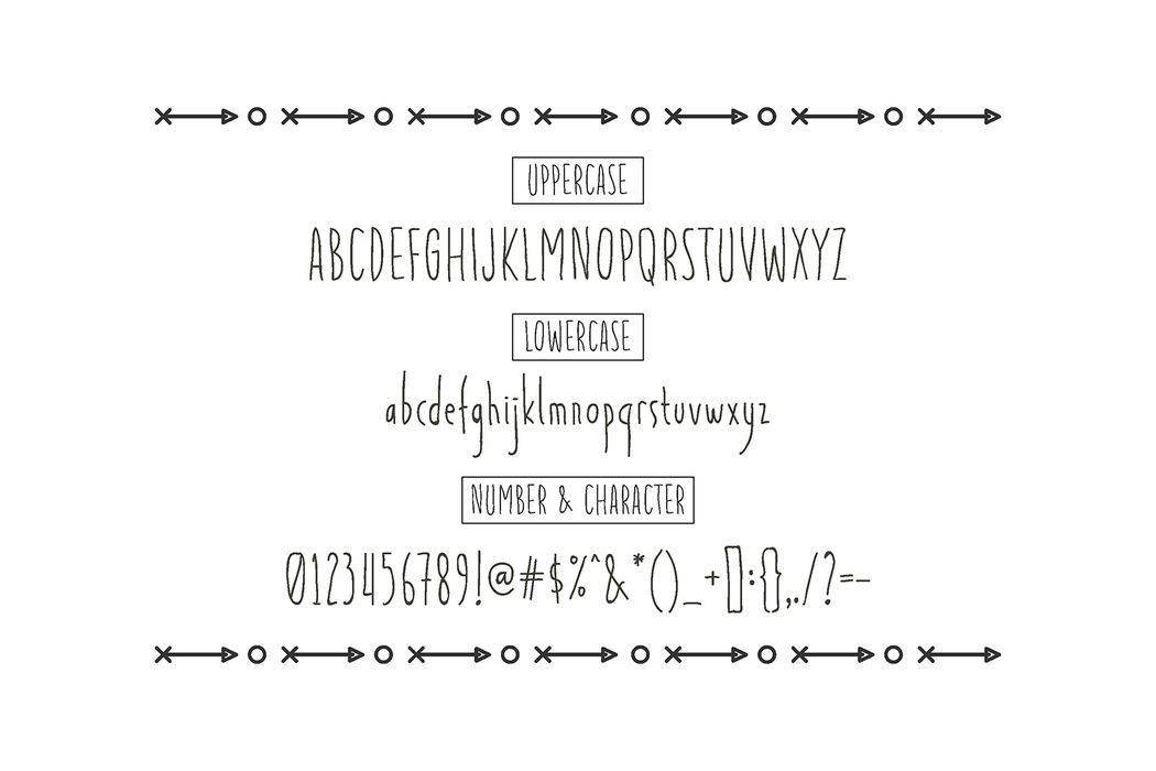 Light and Airy Font sample